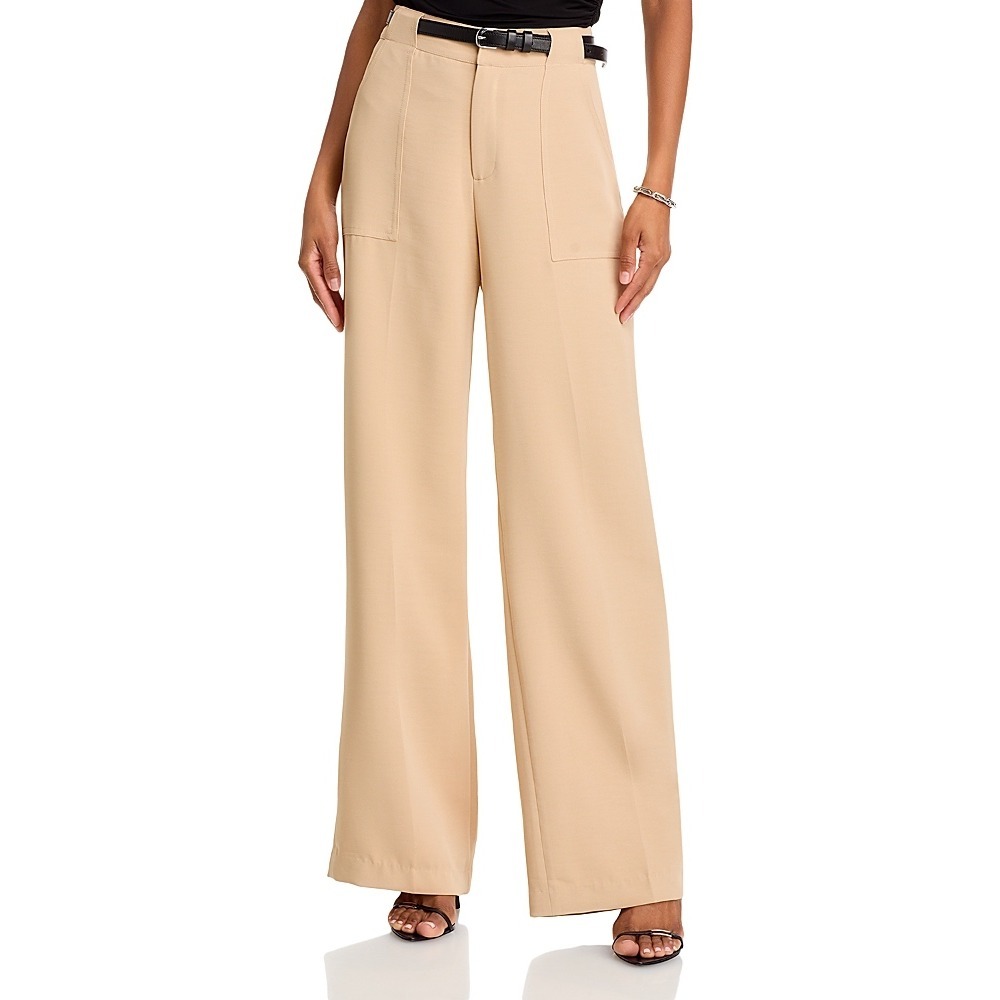 AQUA Women's XXL Wide Leg Dress Pants High Waist Career Trousers‎